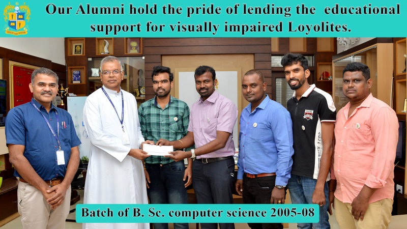 Album Image - Scholarship for the visually impaired students by our alumni B.Sc. Computer Science B section 2005-2008 batch 
